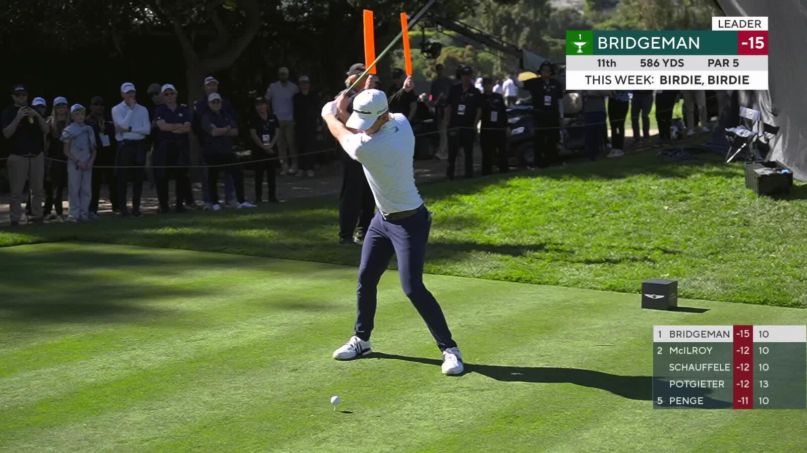 Jacob Bridgeman hits 259-yard approach to 1 foot for incredible eagle at The Genesis