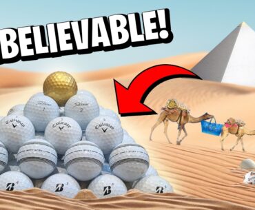 Lost Golf Ball Hunting for Every Ball in the Pyramid! (SUPER RARE!)