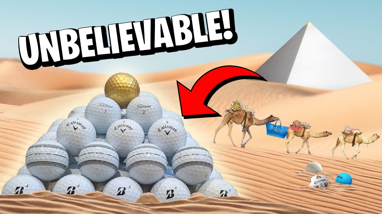 Lost Golf Ball Hunting for Every Ball in the Pyramid! (SUPER RARE!)