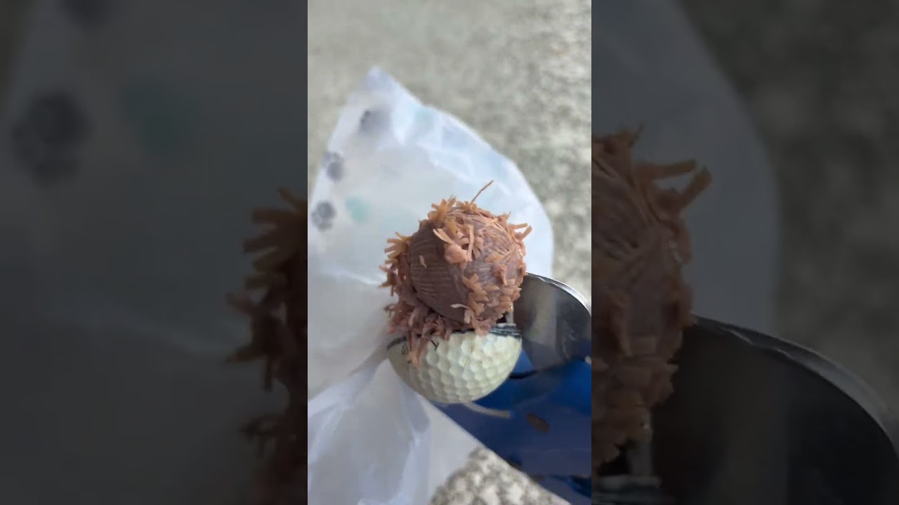 This is the most disgusting golf ball I have ever cut open but probably also the coolest