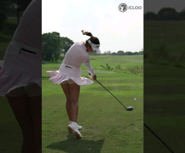 Her swing is more fantastic in slow motion!  She is Yuai Ji.