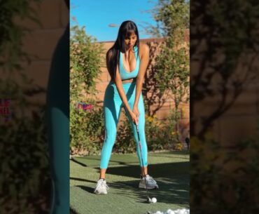 Amazing Golf Swing you need to see | Golf Girl awesome swing | Golf shorts | Alejandra Aguilar