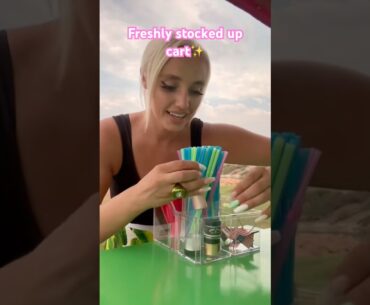 ￼Stock the cart w me#cartgirl #golf #grwm #golfgear #golfgirls #golfers #barbie #golfcart #golfer