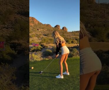 Amazing Golf Swing you need to see | Golf Girl awesome swing | Golf shorts | Anna Kbae