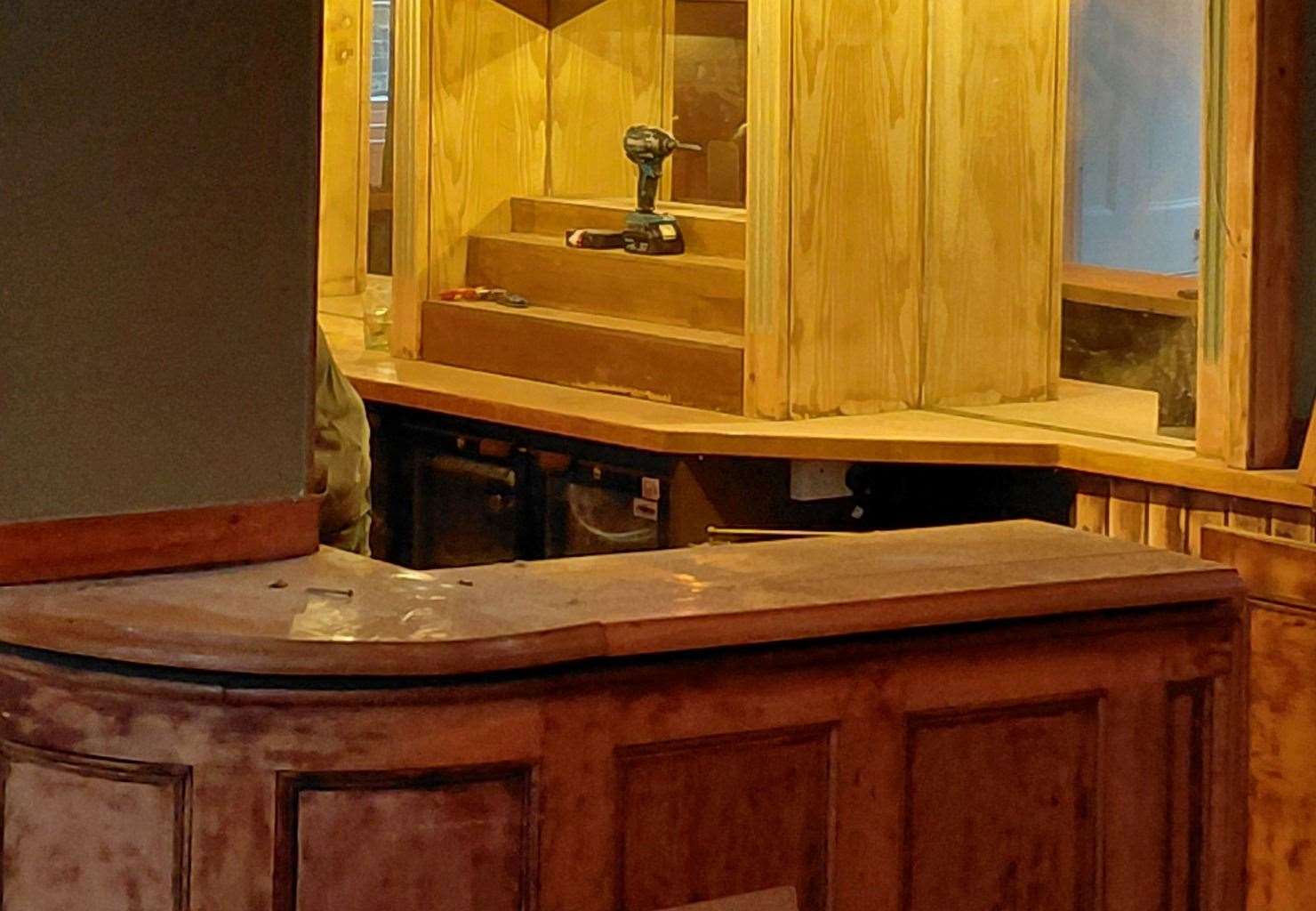 The bar has been sanded down at the Fleur De Lis in Sandwich. Picture: Purple Penguin Hospitality