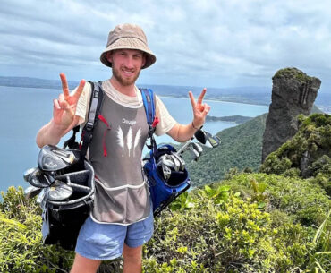 'I'm carrying golf clubs the length of New Zealand'