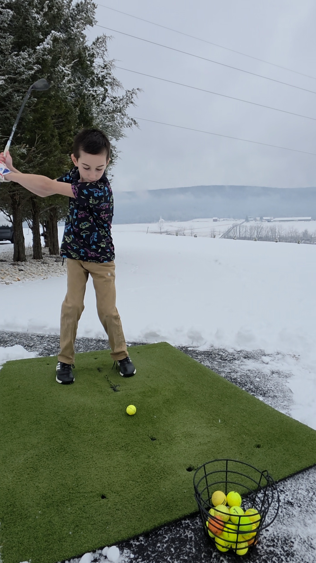 Eight year old Hegins’ native Cruze Sebastian is getting ready...