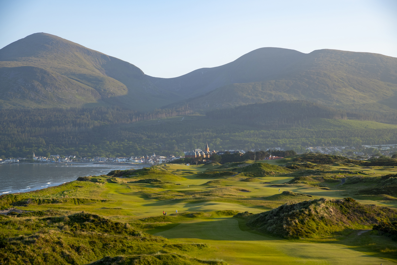 View back to town at Royal County Down