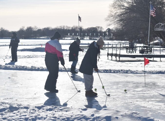 Snow golf played on Fairmont’s frozen lake | News, Sports, Jobs