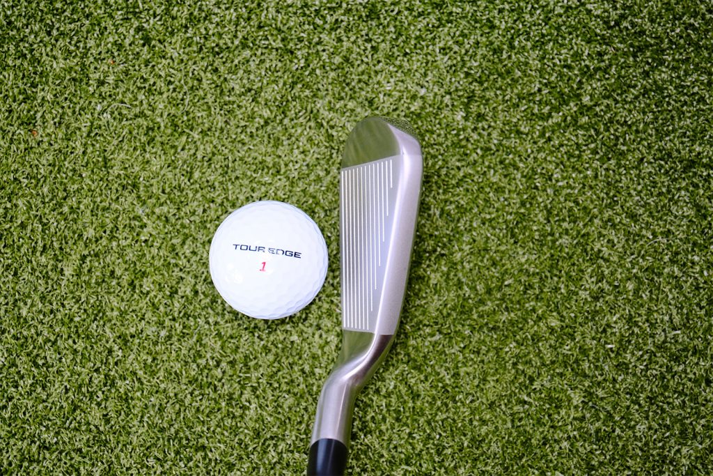 Tour Edge Hot Launch Max Iron address and ball