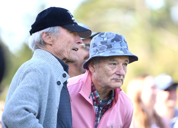 Clint Eastwood and Bill Murray in the 2020 AT&T Pebble Beach Pro-Am. (Doug Duran/Bay Area News Group)