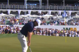 Scottie is Human! Bogey, Bogey, Double Bogey over last 3 holes. Tied for last