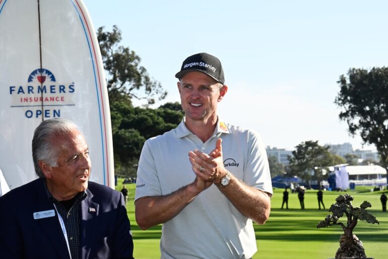 Justin Rose wins again at Torrey Pines, this time with longtime caddie at his side