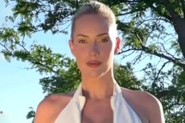 Paige Spiranac takes shot in slow-motion as golf fans gasp 'breathtakingly beautiful'