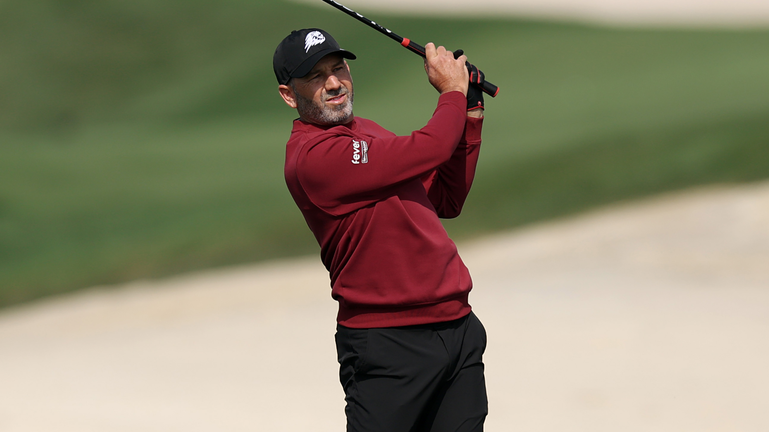 Sergio Garcia taking a shot at the Bahrain Championship