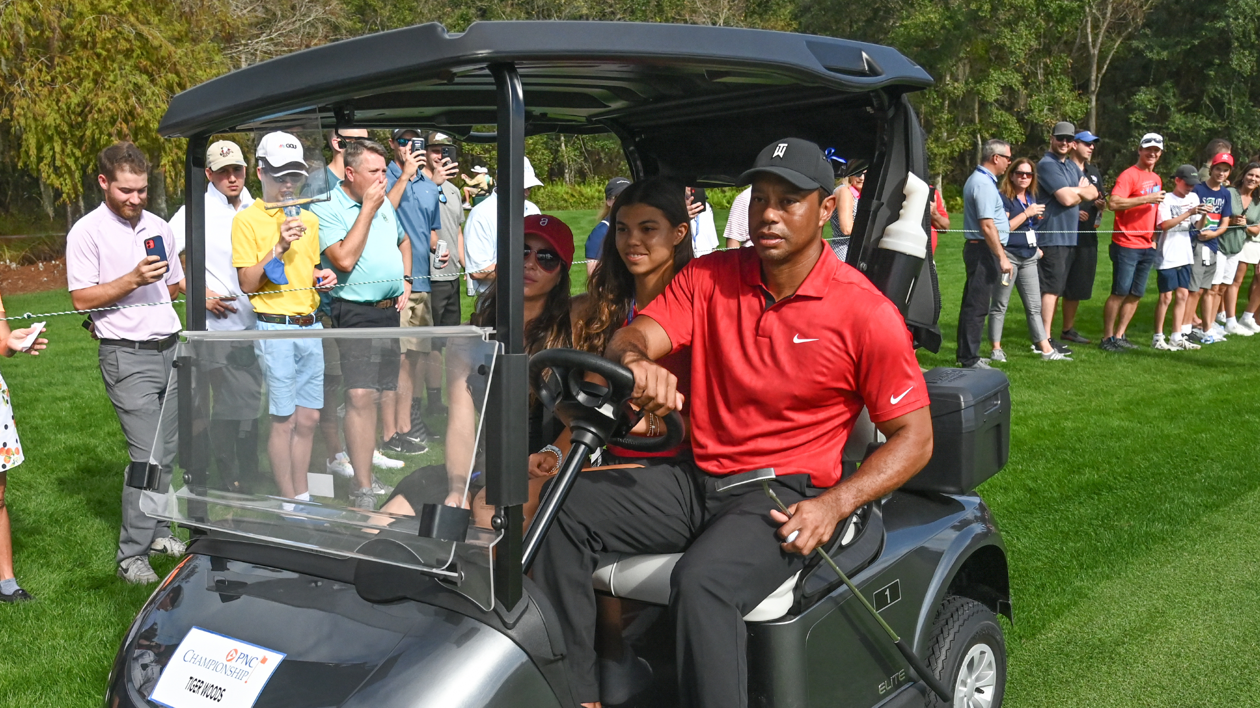 Tiger Woods at the PNC Championship