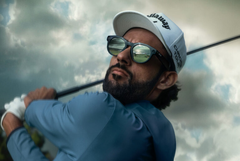 Akshay Bhatia wearing Oakley x Meta smart glasses