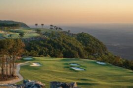 The closing hole at The Keep is shown at McLemore Resort