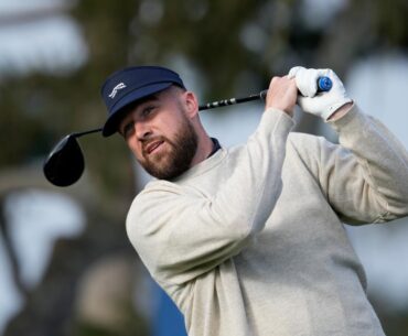 Taylor Swift fiance, Travis Kelce, at Pebble Beach Pro-Am