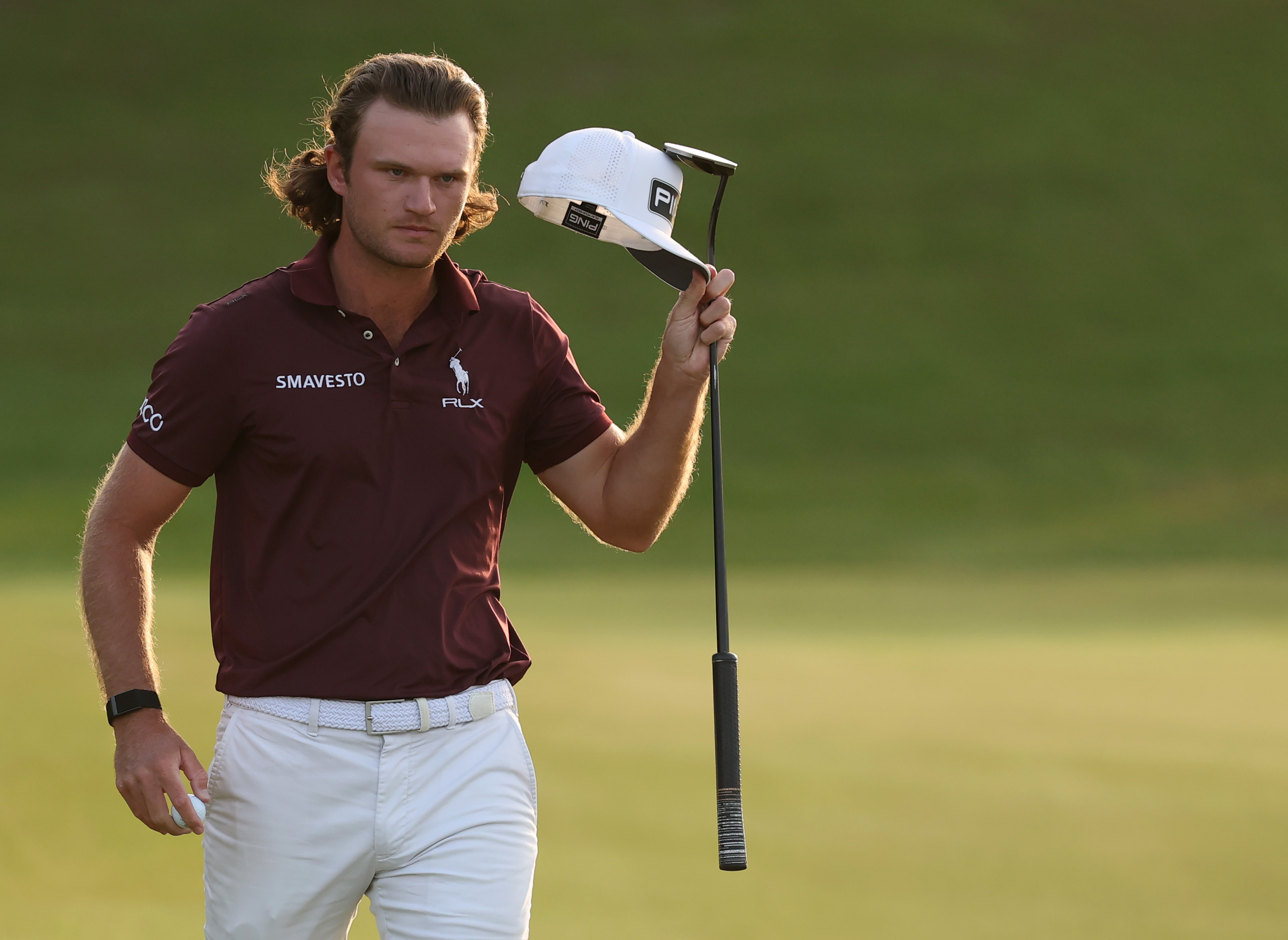 Freddy Schott walks off the green