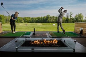 Power Tee on a driving range