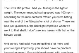 Driver fitting. Fitter says I shit better with x stiff.