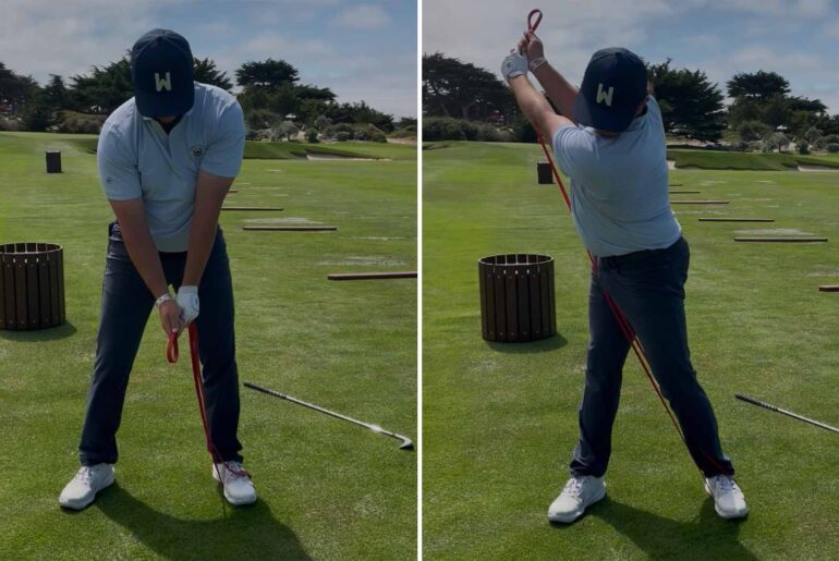 How elite amateur trains balance in the swing — and why it works