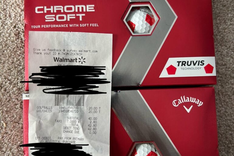 Run to Walmart! Callaway Chrome Soft Truvis on clearance for $20.