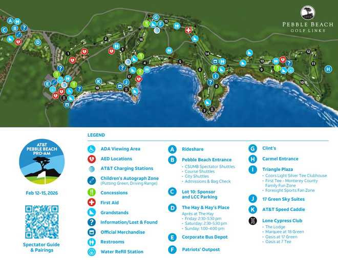 Pebble Beach Golf Links map