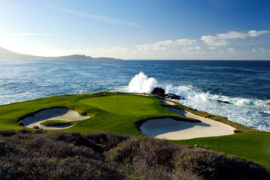What is the course record at Pebble Beach Golf Links?