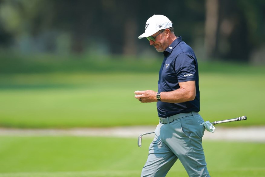 Phil Mickelson uses an Odyssey PM Prototype 'Tiger Slayer' Putter