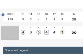 First time: Eagle and Even Par for 9 holes