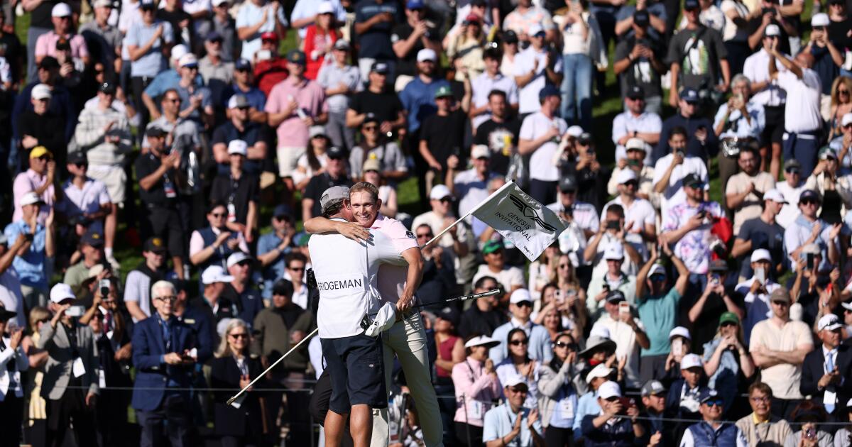 Jacob Bridgeman holds on to win the Genesis Invitational