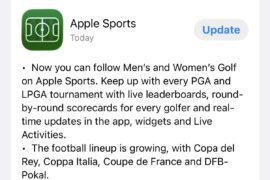 Apple Sports app now supports PGA and LPGA! (With live activity tracking and widgets too) Update now!