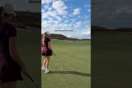 Almost holed out to end the golf day ⛳️🔥 #golfgirl #golf #golfswing