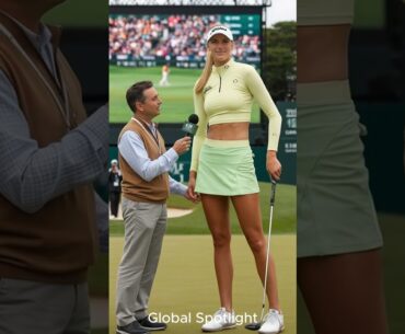 A Single Gesture From the Tallest Woman in Golf Went Viral Fast 📸#golf #short  #tallwomen #sports