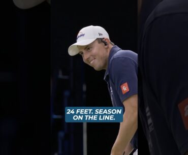 Matt Fitzpatrick rolls in a long putt from off the green under pressure 🔥 #tgl #golf