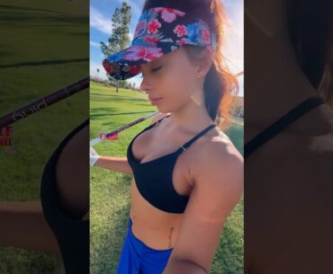 Amazing Golf Swing you need to see | Golf Girl awesome swing | Golf shorts | Jazmyn