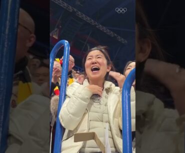 Alysa Liu's family react to her #MilanFigureSkating short program! 🥹