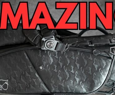 IS THIS THE CRAZIEST STAND BAG IN GOLF? PINS AND ACES BLACK CAMO STAND BAG