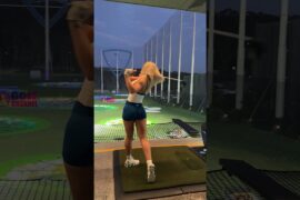 Amazing Golf Swing you need to see | Golf Girl awesome swing | Golf shorts | Antonia Harley