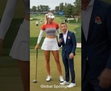 No One Expected the Tallest Golfer to Do This on Live Camera 👀#golf #short #femalegolfer #golfswing