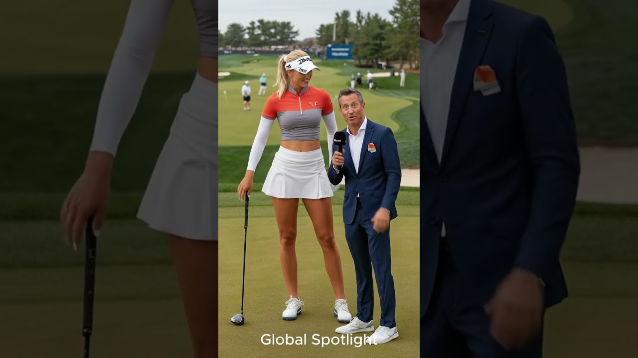No One Expected the Tallest Golfer to Do This on Live Camera 👀#golf #short #femalegolfer #golfswing
