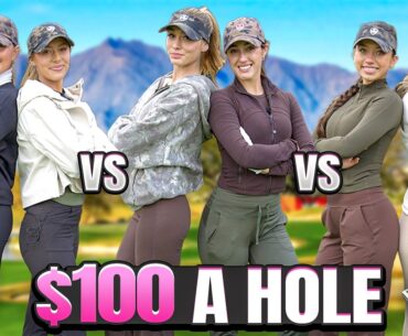 $100 Per Hole Skins Game Gets INTENSE | 2v2v2 Golf Match