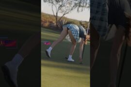 Amazing Golf Swing you need to see | Golf Girl awesome swing | Golf shorts | Claire Bear