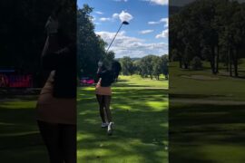 Amazing Golf Swing you need to see | Golf Girl awesome swing | Golf shorts | Waiyi Chan