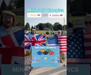Mini Golf Olympics 1. Bella vs 4. Eddie SEMI-FINAL (Holes 1-2) #golf #minigolf #puttputt #golfer