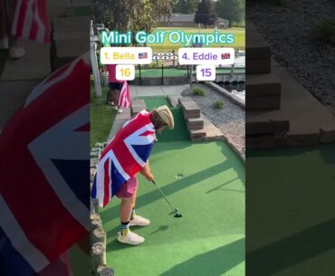 Mini Golf Olympics 1. Bella vs 4. Eddie SEMI-FINAL (Holes 7-8) #golf #minigolf #puttputt #golfer