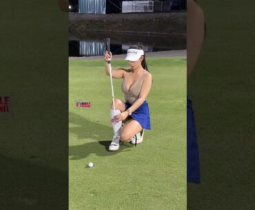 Amazing Golf Swing you need to see | Golf Girl awesome swing | Golf shorts | Ruth