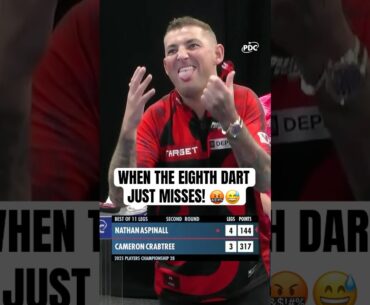 When the eighth dart JUST misses! 🤬😅 | 2025 Players Championship